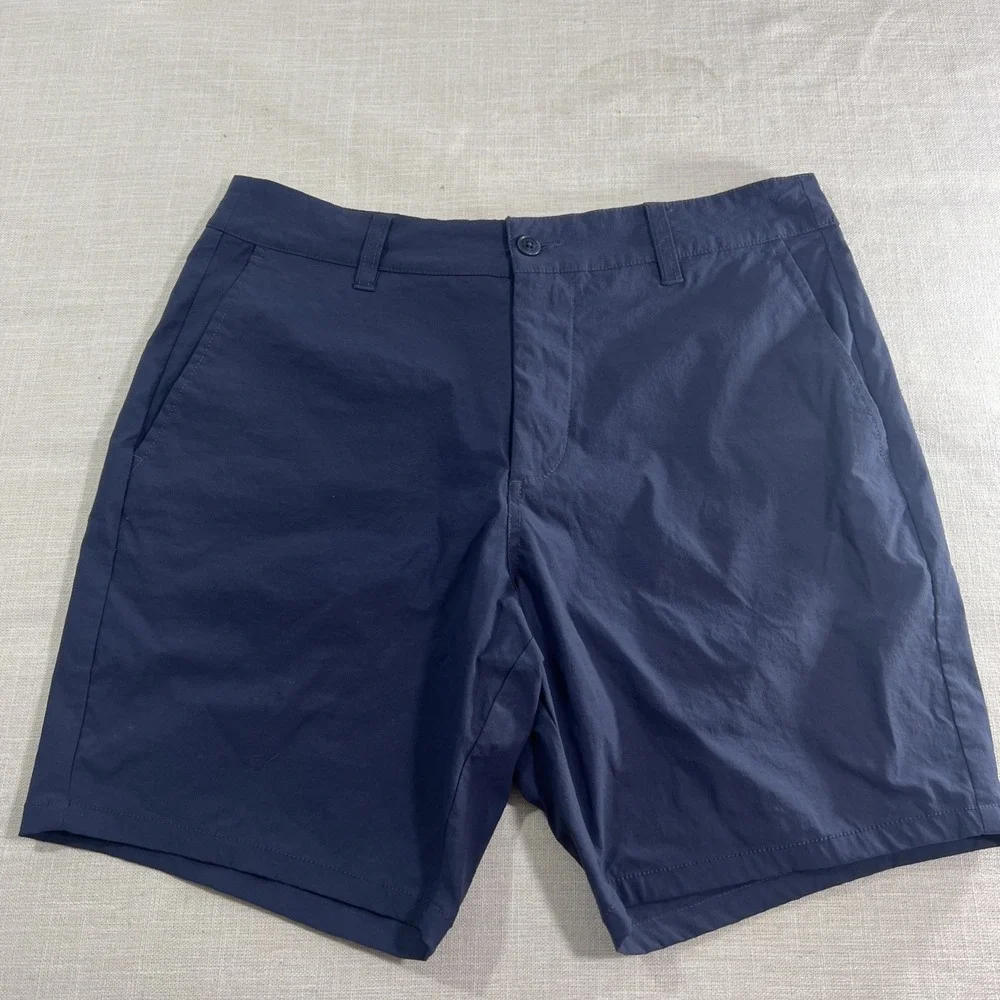Marsh Wear Shorts Mens 32 Blue Hybrid Chino Flat Front Classic Resort